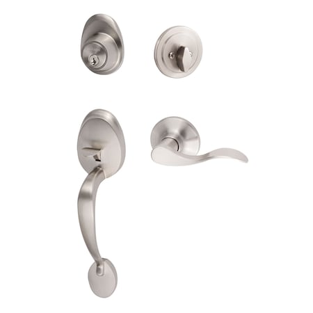 Sure-Loc Hardware Sure-Loc Hardware Alta Handleset, Snowbird Handleset Trim, Satin Nickel, Right hand AT507-SB RH 15